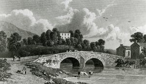 Greta Hall ve Keswick Köprüsü, E. Francis tarafından oyulmuş, 1842