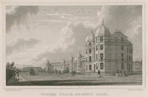 Sussex Place, Regent's Park, Londra by William Westall