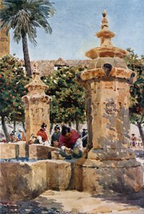 Portakal Sarayındaki Çeşme (renkli taş) by William Wiehe Collins