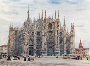 Milano. Katedral (renkli taş) by William Wiehe Collins