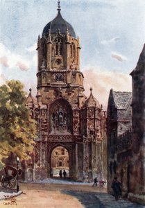 Oxford, Christchurch Gateway (renkli taş) by William Wiehe Collins