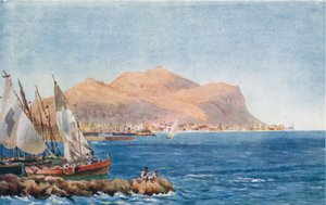 Palermo. Monte Pellegrino (renkli taş)