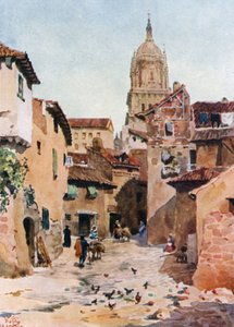 Salamanca, eski bir sokak (renkli taş)