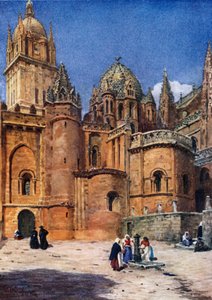 Salamanca, Eski Katedral (renkli taş) by William Wiehe Collins