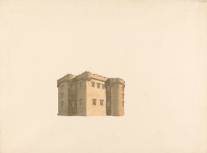 Cluny Kalesi, Aberdeenshire, İskoçya: Perspektif by William Wilkins