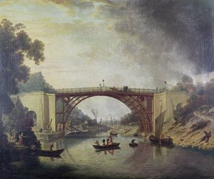 Coalbrookdale yakınlarındaki Dökme Demir Köprü, c.1780