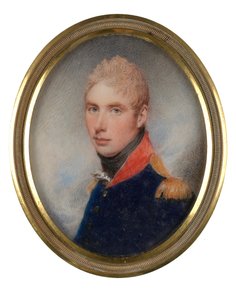 Kaptan (daha sonra Yarbay) William Tyrwhitt-Drake (1785-1848), Kraliyet At Muhafızları, Mayıs 1809 (fildişi üzerine minyatür) by William Wood