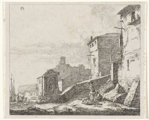 Limanda bir köy manzarası by William Young Ottley (possibly)