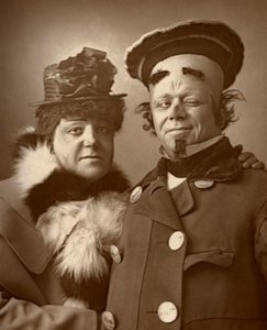 Harry Nicholls ve Herbert Campbell, İngiliz aktörler Kraliçe ve Kral, 1888. by William and Daniel Downey