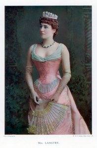 Lillie Langtry, İngiliz aktris, 1901. by William and Daniel Downey
