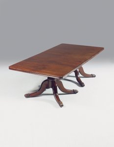 Irish Regency çift ayaklı yemek masası (maun) by Williams and Gibton (attr. to) Mack