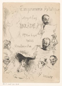 Paris'teki yazıcı Eugène Delâtre'nin kartviziti by Willibald Wolf Rudinoff