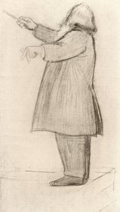 Johannes Brahms (1833-1897) Alman besteci, şeflik (çizim) by Willy von Beckerath