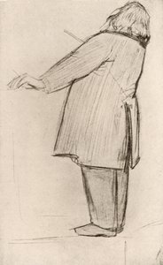 Johannes Brahms (1833-1897) Alman besteci, şeflik (çizim) by Willy von Beckerath