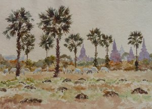 935 Mavi inekler ve palmetler by Wilson Clive