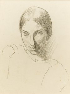 Otoportre, c.1923 (kağıt üzerinde siyah tebeşir)