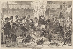1860 yılında yayınlanan Şehirde Bir Kar Kaydırağı. by Winslow Homer