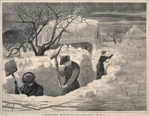 Bir Kış Sabahı, - Kürekle Dışarı Çıkmak, 1871. by Winslow Homer