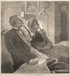 Eski Saatin Yanında Bir Yıl Daha by Winslow Homer