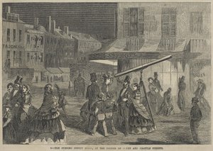 Mahkeme ve Brattle Sokaklarının Köşesinde Boston Akşam Sokak Sahnesi by Winslow Homer