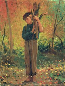 Kütük Tutan Çocuk, 1873 by Winslow Homer