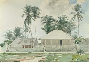 Kabinler, Nassau, 1885 (kağıda wc ve kurşun kalem) by Winslow Homer