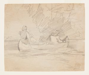 Üç Adamlı Kano by Winslow Homer
