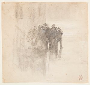 Çizim, Yağlı Derili Balıkçılar, Cullercoats, İngiltere, 1881 by Winslow Homer