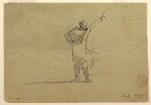 Çizim, "Kırmızı Işık", muhtemelen 1883 by Winslow Homer