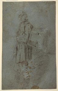 Çizim, Bir Davulcunun Yandan Görünümü, yaklaşık 1864 by Winslow Homer