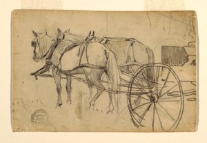 Çizim, "Piknik Gezisi" için çalışma, 1868 by Winslow Homer
