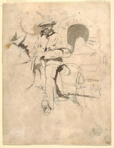 Çizim, Afro-Amerikan Bir Çaycı Çalışması, yaklaşık 1864 by Winslow Homer