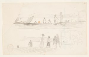 Bir Körfeze Doğru Bakan Figürler by Winslow Homer