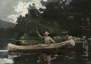 Kuzey Ormanlarında Balık Tutma, L. Prang & Co. tarafından yayınlandı, 1896 by Winslow Homer