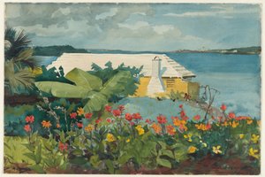 Çiçek Bahçesi ve Bungalov, Bermuda by Winslow Homer
