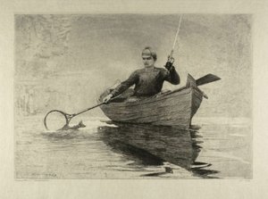 Fly Fishing, Saranac Gölü by Winslow Homer