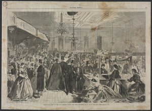 Şehir Meclis Salonlarında Verilen Büyük Fuar, New York, Aralık, 1861..., 1861. by Winslow Homer