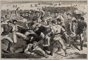 Kampta Tatil - Futbol Oynayan Askerler, 1865. by Winslow Homer