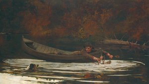 Hound ve Avcı, 1892. by Winslow Homer