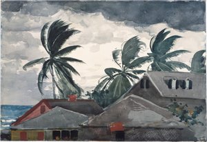 Kasırga, Bahamalar by Winslow Homer