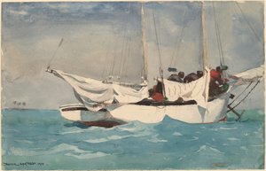Key West, Çapa Çekme, 1903. by Winslow Homer