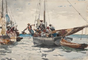 Pazar Sahnesi, Nassau by Winslow Homer