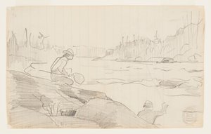 Olta ve Ağla Balık Tutan Erkekler by Winslow Homer
