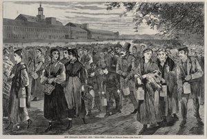 New England Fabrika Ömrü - Çan Zamanı, 1868. by Winslow Homer