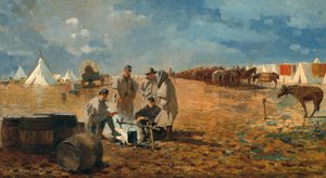 Rainy Day in Camp, 1871  by Winslow Homer