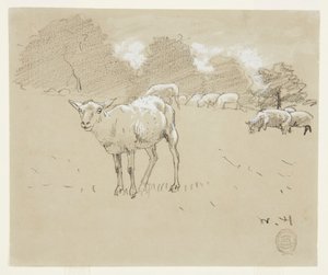Tarlada Otlayan Koyunlar by Winslow Homer