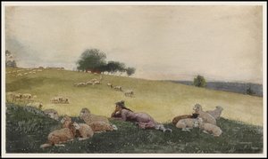 Houghton Çiftliğinin Çobanı, 1878 by Winslow Homer