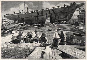 Gemi İnşası, Gloucester Limanı, 1873. by Winslow Homer