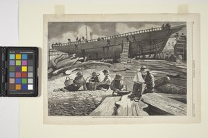 Gemi İnşası, Gloucester Limanı (mürekkep) by Winslow Homer