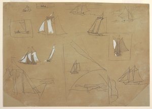 Yelkenli Tekne Eskizleri by Winslow Homer